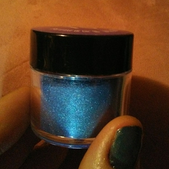 Denim Blue Loose Powder Eyeshadow Miners Jeans Cosmetic Grade Mica DIY Nail Art - Picture 4 of 4